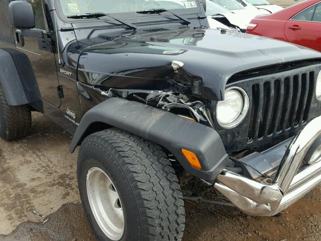 1J4FA49S26P704651 - 2006 JEEP WRANGLER / BLACK photo 9