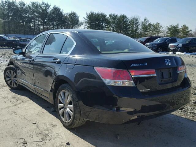 1HGCP2F74BA059625 - 2011 HONDA ACCORD EX BLACK photo 3