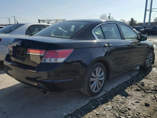 1HGCP2F74BA059625 - 2011 HONDA ACCORD EX BLACK photo 4