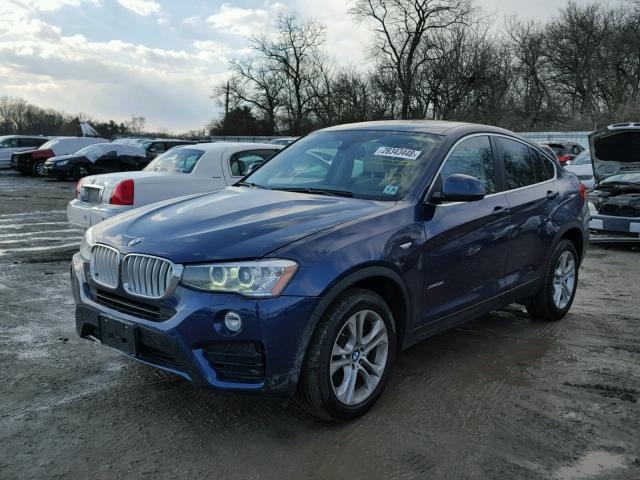 5UXXW3C51F0M89263 - 2015 BMW X4 XDRIVE2 BLUE photo 2