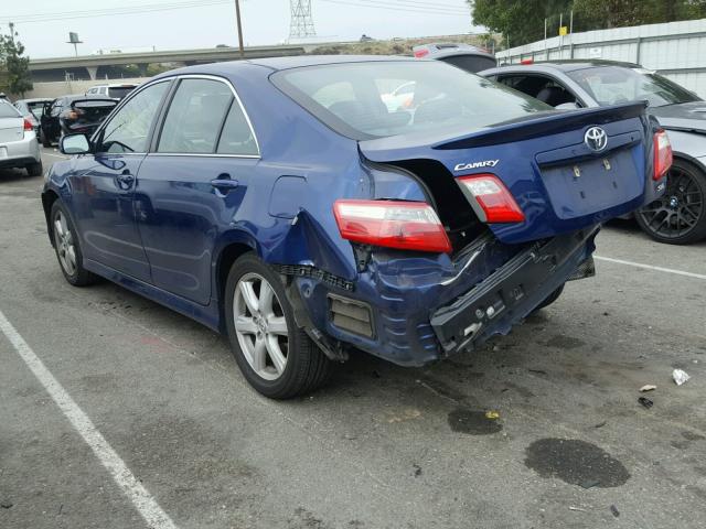 4T1BE46K27U159918 - 2007 TOYOTA CAMRY BLUE photo 3