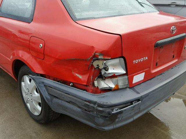 JT2AC52LXV0212792 - 1997 TOYOTA TERCEL CE RED photo 9