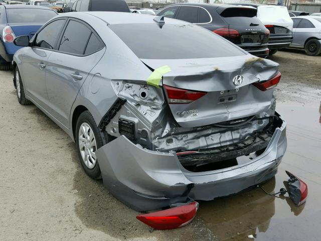 5NPD74LF3HH095267 - 2017 HYUNDAI ELANTRA SE SILVER photo 3