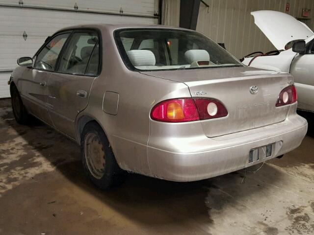 2T1BR12E72C882287 - 2002 TOYOTA COROLLA CE TAN photo 3