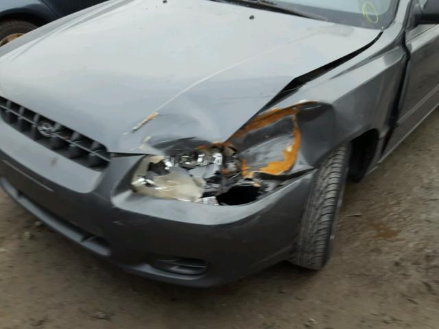 KMHCG45C72U404553 - 2002 HYUNDAI ACCENT GL GRAY photo 9