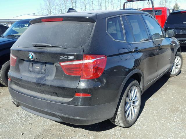 5UXWX9C51D0A29418 - 2013 BMW X3 XDRIVE2 BLACK photo 4