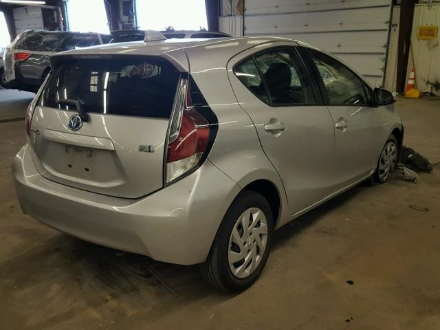 JTDKDTB32F1577234 - 2015 TOYOTA PRIUS C SILVER photo 4