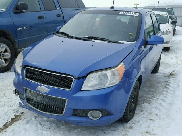 KL1TX65E39B356712 - 2009 CHEVROLET AVEO LT BLUE photo 2