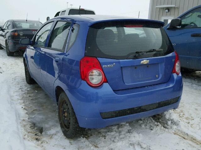 KL1TX65E39B356712 - 2009 CHEVROLET AVEO LT BLUE photo 3