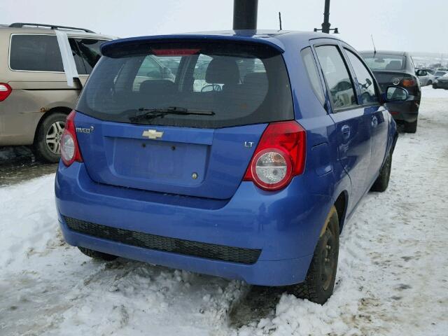 KL1TX65E39B356712 - 2009 CHEVROLET AVEO LT BLUE photo 4