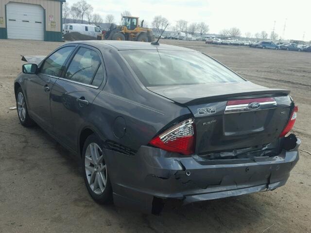 3FAHP0JA6CR236782 - 2012 FORD FUSION SEL CHARCOAL photo 3