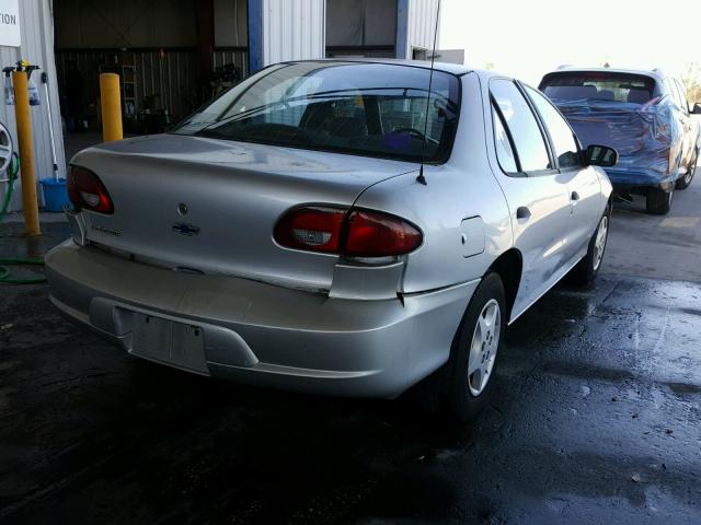 1G1JC524917209408 - 2001 CHEVROLET CAVALIER SILVER photo 4