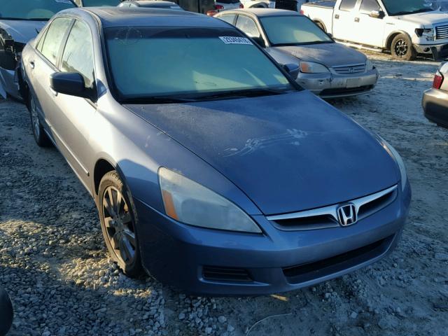 1HGCM66597A068150 - 2007 HONDA ACCORD EX BLUE photo 1