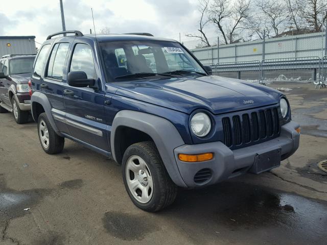 1J4GL48K52W115965 - 2002 JEEP LIBERTY SP BLUE photo 1