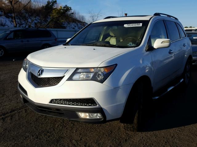 2HNYD2H38CH512004 - 2012 ACURA MDX TECHNO WHITE photo 2