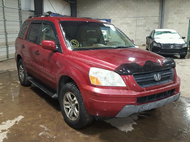 2HKYF18554H549662 - 2004 HONDA PILOT EXL MAROON photo 1