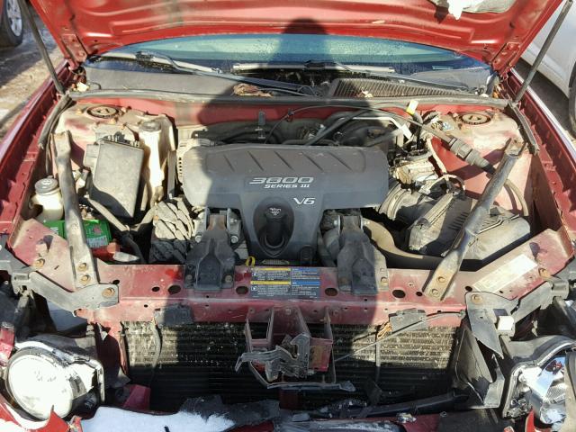 2G4WD532351187685 - 2005 BUICK LACROSSE C MAROON photo 7