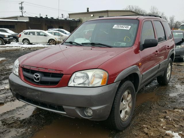 4F2YZ94194KM16297 - 2004 MAZDA TRIBUTE LX RED photo 2