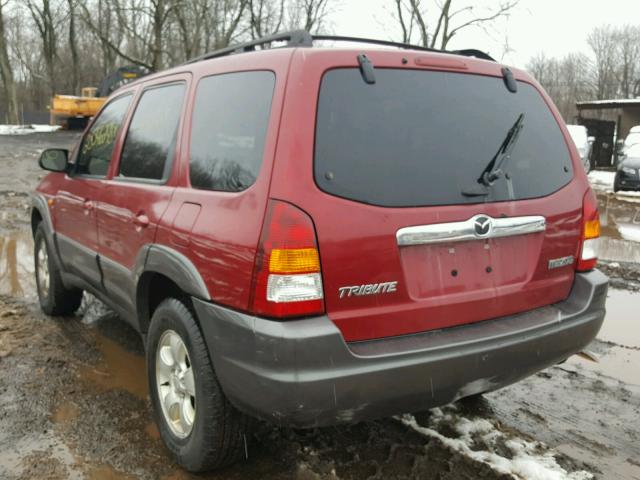 4F2YZ94194KM16297 - 2004 MAZDA TRIBUTE LX RED photo 3