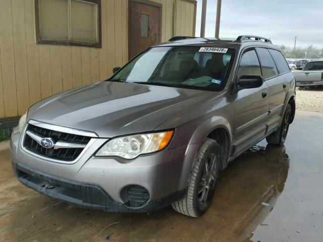 4S4BP60C387324138 - 2008 SUBARU OUTBACK SILVER photo 2