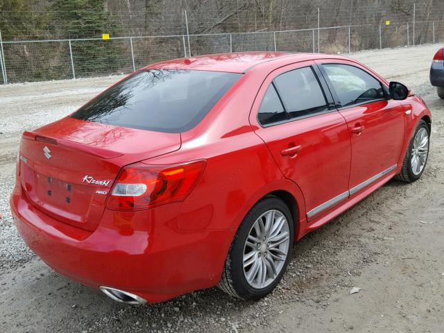 JS2RF9A82B6110763 - 2011 SUZUKI KIZASHI SP RED photo 4