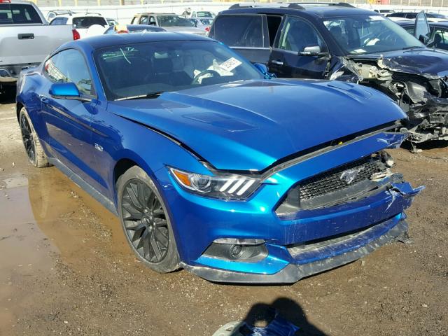 1FA6P8CF1H5312420 - 2017 FORD MUSTANG GT BLUE photo 1