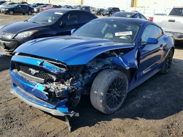 1FA6P8CF1H5312420 - 2017 FORD MUSTANG GT BLUE photo 2