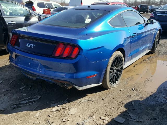 1FA6P8CF1H5312420 - 2017 FORD MUSTANG GT BLUE photo 4