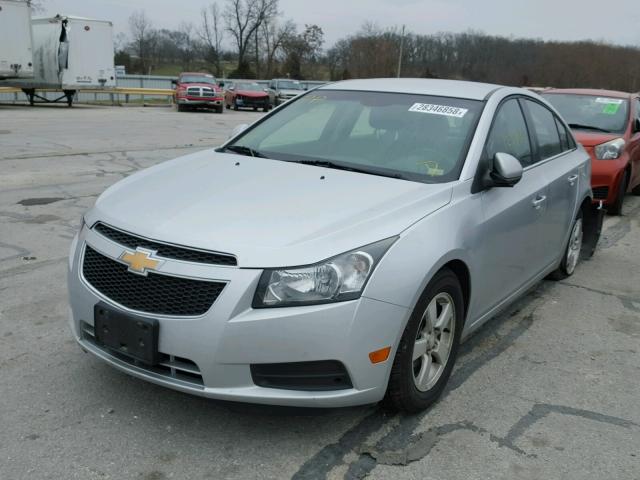 1G1PF5SC2C7284060 - 2012 CHEVROLET CRUZE LT SILVER photo 2