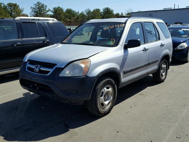 JHLRD78472C001291 - 2002 HONDA CR-V LX SILVER photo 2