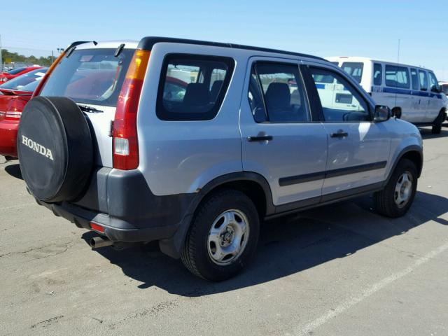 JHLRD78472C001291 - 2002 HONDA CR-V LX SILVER photo 4