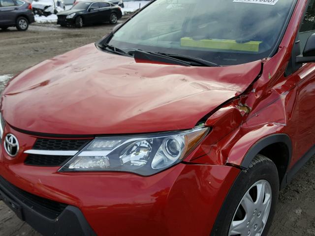 2T3ZFREV0DW006705 - 2013 TOYOTA RAV4 LE RED photo 9