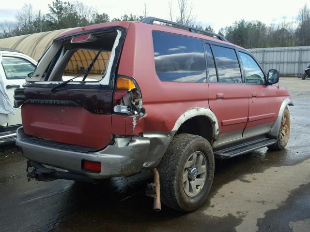 JA4MT31R33J049466 - 2003 MITSUBISHI MONTERO SP RED photo 4