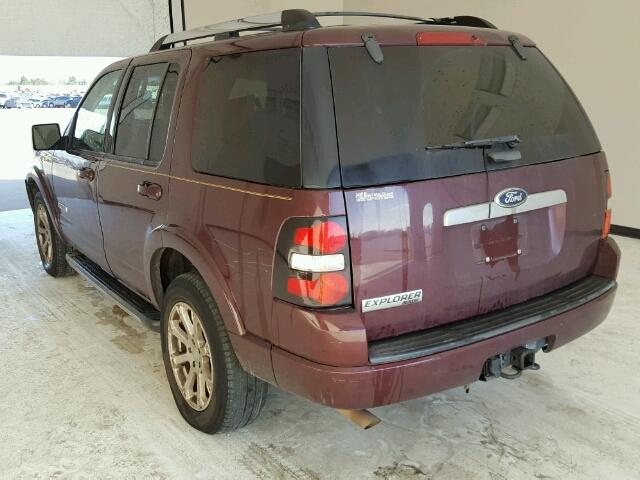 1FMEU65E28UA93864 - 2008 FORD EXPLORER L BURGUNDY photo 3