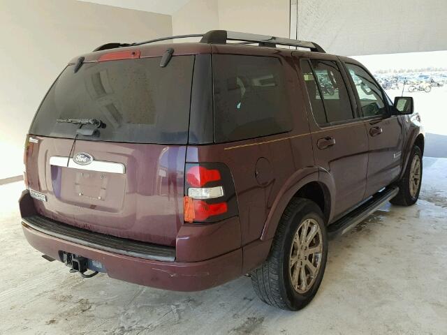 1FMEU65E28UA93864 - 2008 FORD EXPLORER L BURGUNDY photo 4