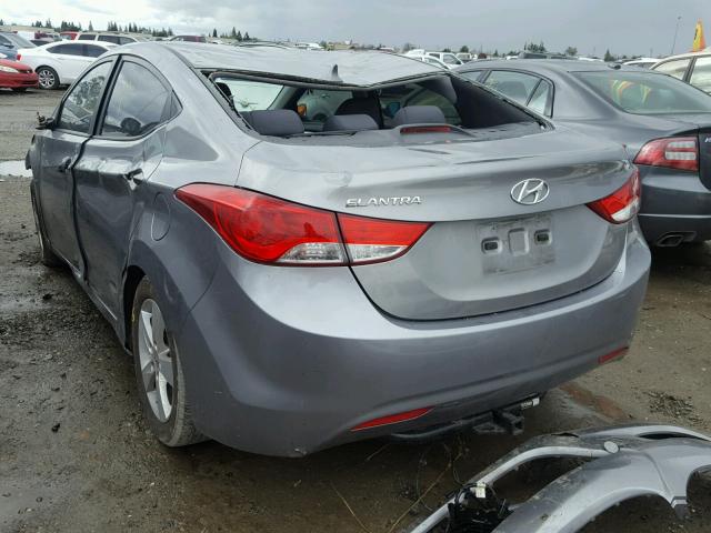 KMHDH4AE1CU383175 - 2012 HYUNDAI ELANTRA GL GRAY photo 3