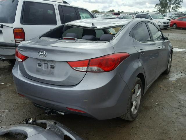 KMHDH4AE1CU383175 - 2012 HYUNDAI ELANTRA GL GRAY photo 4