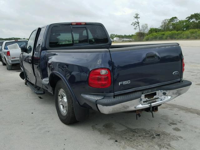 2FTRX07L62CA95551 - 2002 FORD F150 BLUE photo 3