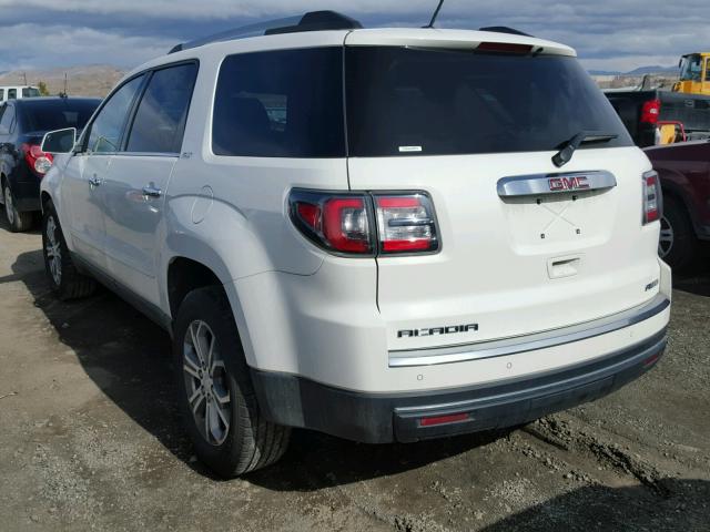 1GKKVRKD8EJ360704 - 2014 GMC ACADIA SLT WHITE photo 3