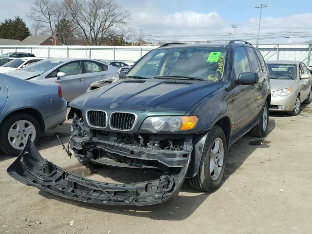 WBAFA53581LP24852 - 2001 BMW X5 3.0I GREEN photo 2