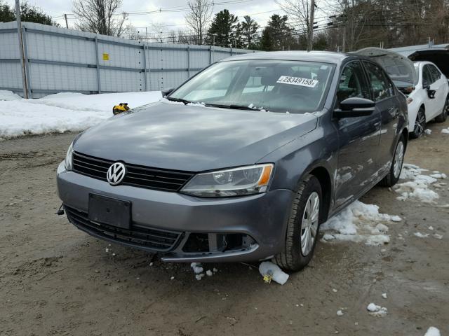 3VW2K7AJ0EM256000 - 2014 VOLKSWAGEN JETTA BASE CHARCOAL photo 2