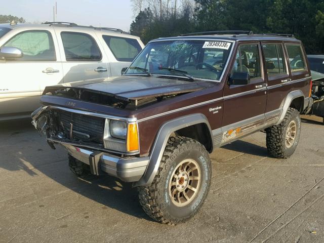 1J4FJ58L1KL640880 - 1989 JEEP CHEROKEE L BROWN photo 2