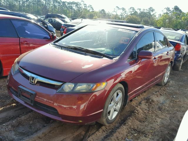 1HGFA168X7L142845 - 2007 HONDA CIVIC EX RED photo 2