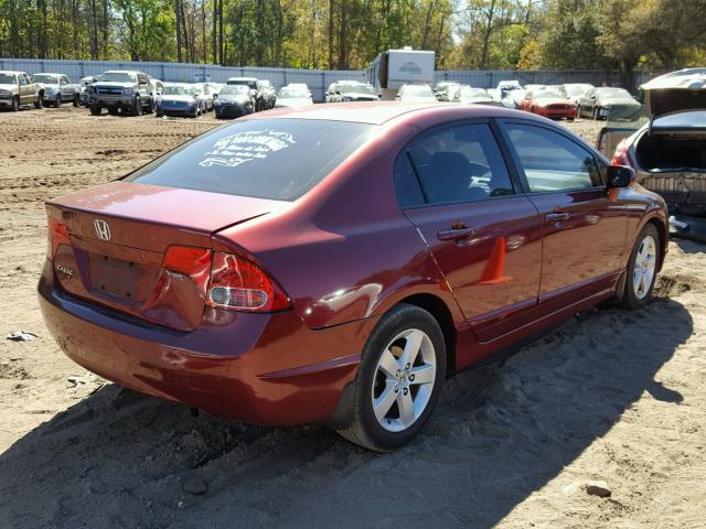 1HGFA168X7L142845 - 2007 HONDA CIVIC EX RED photo 4