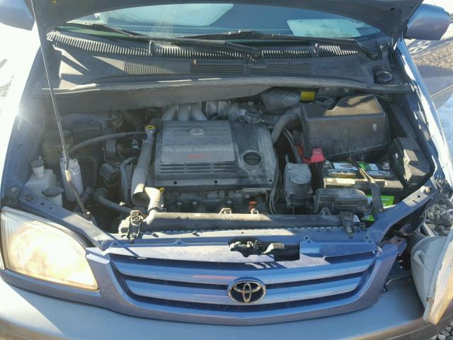 4T3ZF13C21U409454 - 2001 TOYOTA SIENNA LE BLUE photo 7