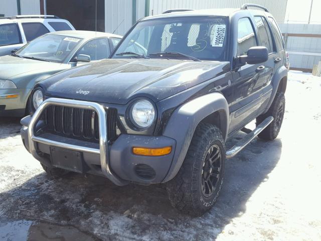 1J4GL48K04W217855 - 2004 JEEP LIBERTY SP BLACK photo 2