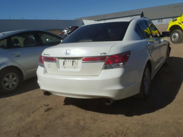 5KBCP3F86BB003241 - 2011 HONDA ACCORD EXL WHITE photo 4