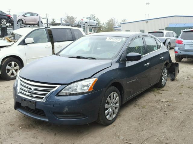 3N1AB7AP1DL731177 - 2013 NISSAN SENTRA S BLUE photo 2