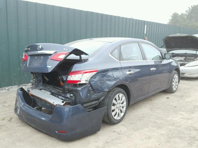 3N1AB7AP1DL731177 - 2013 NISSAN SENTRA S BLUE photo 4