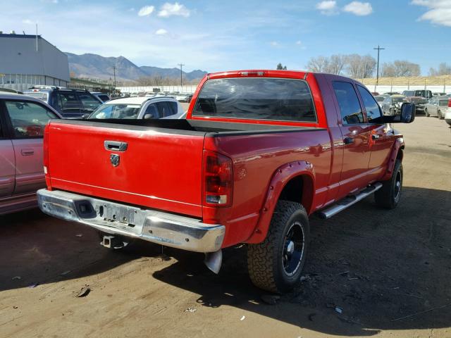 3D7KS29C26G227518 - 2006 DODGE RAM 2500 RED photo 4